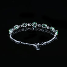 Load image into Gallery viewer, GRC Certified 3.28ctw Natural Emerald &amp; Diamond Bracelet
