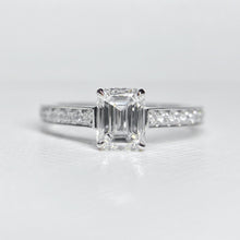 Load image into Gallery viewer, GIA Certified 1.010ct F SI1 Natural Diamond Ring 18K White Gold
