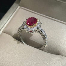 Load image into Gallery viewer, GRC Certified 1.98ctw Natural Ruby &amp; Diamond Ring PT900
