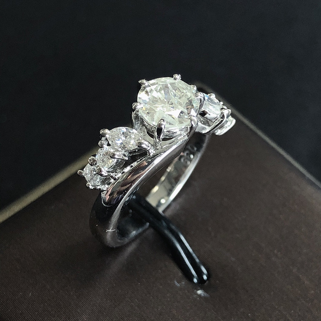1.412ctw Certified Diamond Ring PT900