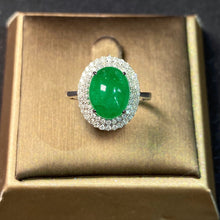 Load image into Gallery viewer, GRC Certified 3.598ctw Natural Emerald &amp; Diamond Ring 18K White Gold
