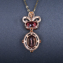 Load image into Gallery viewer, 1.630ctw Certified Natural Tourmaline &amp; Diamond Pendant 18K Yellow Gold
