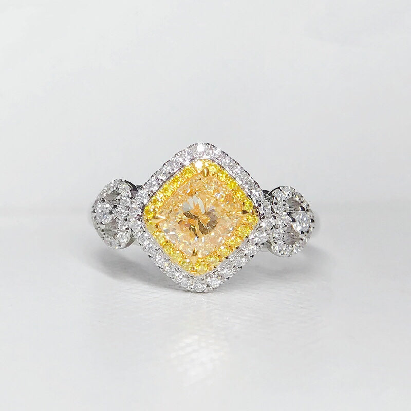1.298ctw Certified Natural Diamond Ring 18K White Gold