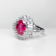 Load image into Gallery viewer, 1.57ctw Certified Ruby &amp; Diamond Ring in PT850

