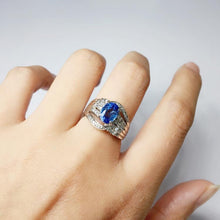 Load image into Gallery viewer, 2.56ctw Certified Sapphire &amp; Diamond Ring in PT900
