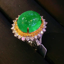 Load image into Gallery viewer, GRC Certified 8.870ctw Emerald &amp; Diamond Ring in 18K White Gold

