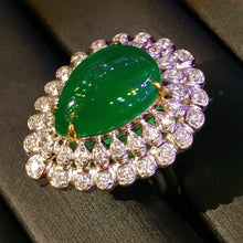 Load image into Gallery viewer, GRC Certified 10.578ctw Emerald Pendent &amp; Ring In One Style 18K White Gold
