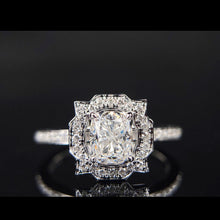 Load image into Gallery viewer, 0.91ctw E IF Cushion Diamond Ring
