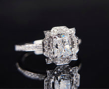 Load image into Gallery viewer, 0.91ctw E IF Cushion Diamond Ring
