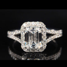 Load image into Gallery viewer, 1.35ctw E VS1 Emerald Diamond Ring

