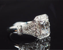 Load image into Gallery viewer, 0.70ct F VS1 Emerald Diamond Ring
