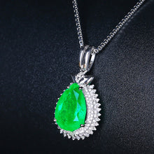 Load image into Gallery viewer, GIL Certified 3.20ct Colombian Natural Emerald Pendant
