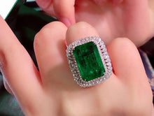 Load image into Gallery viewer, GUILD Certified 22.96ctw Natural Emerald Ring &amp; Pendant in One Style

