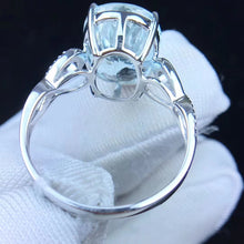 Load image into Gallery viewer, 5.00ct Certified Aquamarine &amp; Diamond Ring in 18K White Gold
