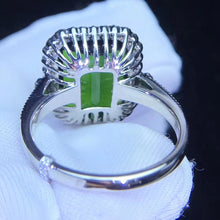 Load image into Gallery viewer, Certified Tourmaline &amp; Diamond Ring 18K White Gold
