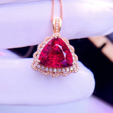 Load image into Gallery viewer, 7.58ctw Certified Natural Rubellite Tourmaline Ring &amp; Pendent In One Style
