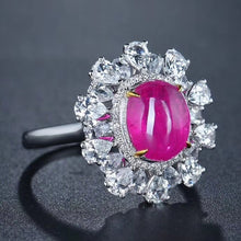 Load image into Gallery viewer, 4.14ctw Certified Natural Ruby &amp; Diamond Ring 18K White Gold
