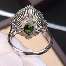 Load image into Gallery viewer, 15.20ct Certified Natural Tourmaline &amp; Diamond Ring 18K White Gold
