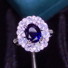 Load image into Gallery viewer, 2.65ct Certified Sri Lanka Natural Royal Blue Sapphire &amp; Diamond Ring 18K White Gold
