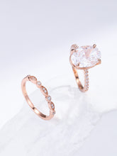 Load image into Gallery viewer, 2pcs Rhinestone Decor Silver Ring
