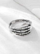 Load image into Gallery viewer, Skeleton Hand Design Silver Cuff Ring
