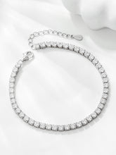 Load image into Gallery viewer, Cubic Zirconia Decor Silver Bracelet

