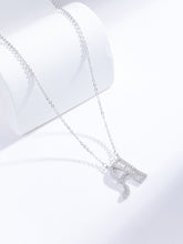 Load image into Gallery viewer, Rhinestone Letter Pendant Silver Necklace

