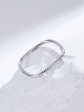 Load image into Gallery viewer, Cubic Zirconia Decor Rectangle Design Silver Ring

